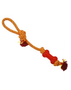 Игрушка для собак Грейфер Веревка плетеная с косточкой и ручкой 46 см N1