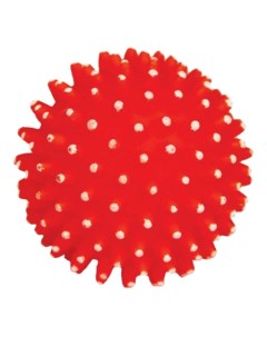 Жевательная игрушка для собак Мяч игольчатый из винила красный 7 см Триол