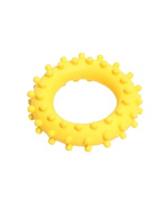 Игрушка для собак Кольцо с шипами 1 6 1 см желтая Зооник