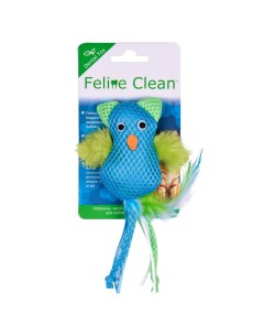 Жевательная игрушка для кошек Feline Clean Denta Сова голубой 25 см Aromadog
