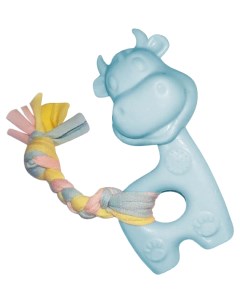 Игрушка для собак Корова с пищалкой голубая Uniglodis
