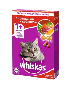 Сухой корм для кошек подушечки с паштетом ассорти с говядиной и кроликом 0 35кг Whiskas