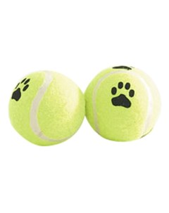 Апорт для собак Мяч теннисный с лапкой желтый черный белый 6 5 см Beeztees