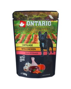 Влажный корм для собак хрящи и курица 100г Ontario