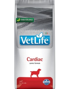 Сухой корм для собак Vet Life Cardiac при сердечной недостаточности курица 2кг Farmina