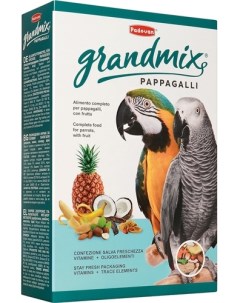 Сухой корм для крупных попугаев Grandmix Pappagalli 600 г Padovan