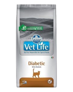 Сухой корм для кошек Vet Life Diabetic при сахарном диабете курица 0 4кг Farmina
