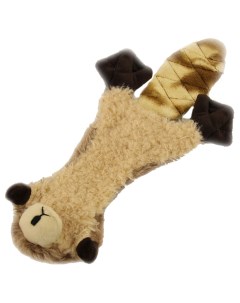 Мягкая игрушка для собак Бобер плюш бежево коричневый 25 см Триол