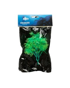 Растение искусственное для аквариума светящееся 15 см зелёное Пижон аква