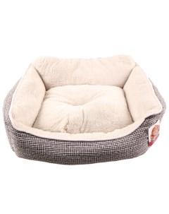 Лежанка для кошек и собак текстиль искусственный мех 50х43х20см серый Pet choice