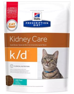 Сухой корм для кошек Prescription Diet Kidney Care при патологии почек тунец 0 4кг Hill`s