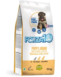 Сухой корм для щенков Puppy Junior Medium Large курица рыба картофель 15кг Forza10