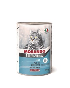 Консервы для кошек Professional треска паштет 400г Morando