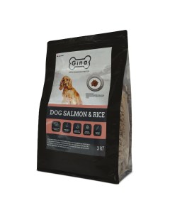 Корм для собак сухой Dog Salmon Rice лосось рис 3 кг Gina