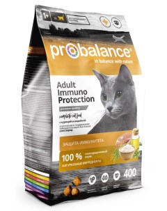 Сухой корм для кошек Immuno Protection защита иммунитета птица 400 г Probalance