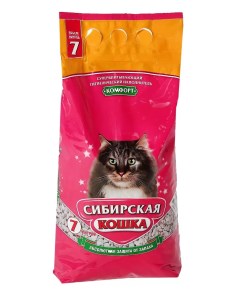 Впитывающий наполнитель Комфорт глиняный 7 л Сибирская кошка