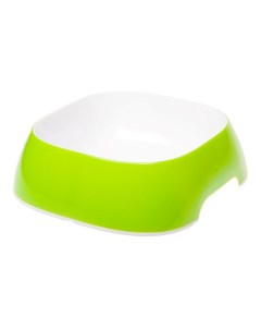 Одинарная миска для собак пластик белый зеленый 1 2 л Ferplast