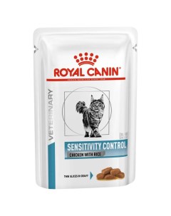 Влажный корм для кошек Sensitivity Control курица рис в соусе 85 г Royal canin