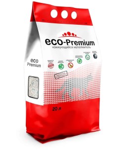 Комкующийся наполнитель ECO Premium Green древесный 20 л 7 6 кг Eco-premium