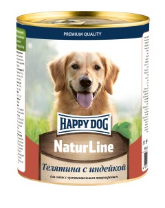 Консервы для собак Natur Line Телятина с индейкой 970г Happy dog