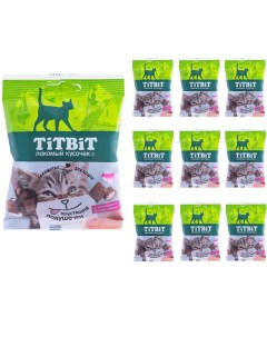 Лакомство для кошек подушечки говядина 10 шт по 30 г Titbit