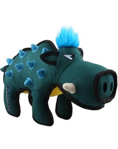 Мягкая игрушка для собак дюраспайк кабан зеленый желтый голубой длина 33 см Gigwi