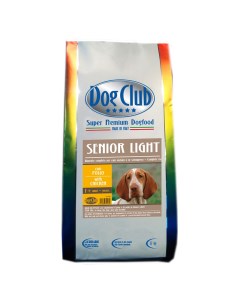 Сухой корм для собак Senior Light для пожилых с избыточным весом 12кг Dog club
