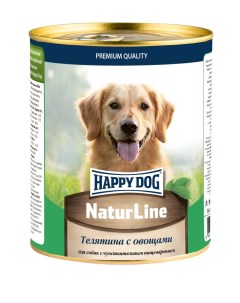Консервы для собак Natur Line телятина 12шт по 970г Happy dog