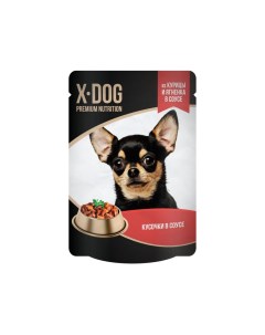 Влажный корм для собак Premium Nutrition курица ягненок 85г X-cat