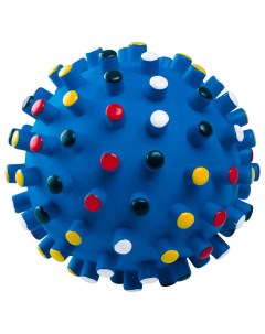 Апорт для собак мяч из винила с шипами синий длина 7 см Ferplast