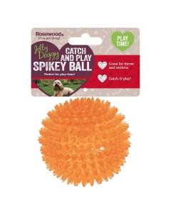 Игрушка для собак резиновая Мяч игольчатый оранжевая 8cм Rosewood