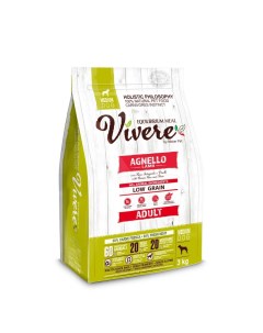 Сухой корм для собак Adult Medium для средних пород ягненок 3кг Vivere