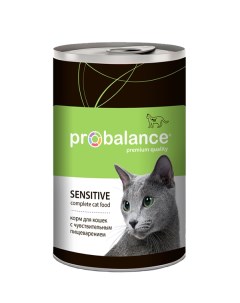 Консервы для кошек Sensitive чувствительное пищеварение мясо 415г Probalance
