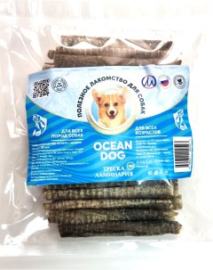 Лакомство для собак из сушеной кожи атлантической трески с ламинарией 100г Oceandog