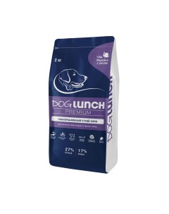 Сухой корм для собак DogLunch Premium индейка и рис для средних и крупных пород 2 кг Dog lunch