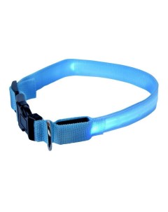 Ошейник для собак повседневный LED светящийся обхват шеи 30 55 см нейлон голубой Gmw