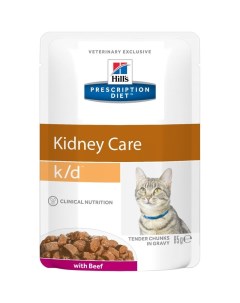 Влажный корм для кошек Prescription Diet k d Kidney Care говядина 12шт по 85г Hill`s