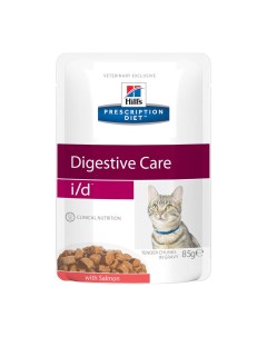 Влажный корм для кошек Prescription Diet Digestive Care i d лосось 12шт по 85г Hill`s