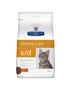 Сухой корм для кошек Prescription Diet s d при заболеваниях почек 1 5 кг Hill`s