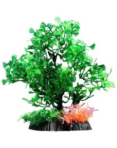 Растение аквариумное T802 искусственное 25 см зеленое Пижон аква