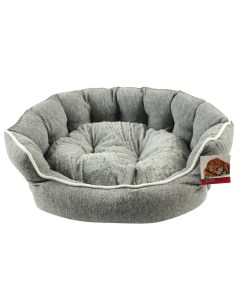 Лежанка для кошек и собак текстиль искусственный мех 68х59х22см серый Pet choice