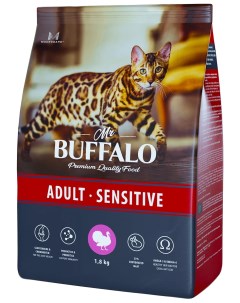 Сухой корм для кошек Adult Sensitive с индейкой 1 8 кг Mr.buffalo