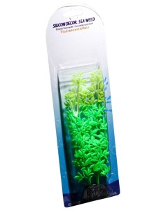 Растение силиконовое аквариумное светящееся в темноте 8 х 19 см зелёное Nobrand