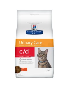 Сухой корм для кошек Prescription Diet c d Stress Urinary Care с курицей 1 5 кг Hill`s