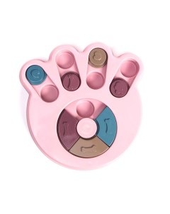 Игрушка интеллектуальная для лакомств Лапа 14 х 13 5 х 3 см розовая Пижон