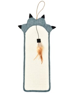Когтеточка для кошек Лапа из сизаля с перьями Триол