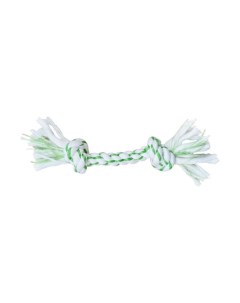 Игрушка веревочная зелено белая 40 см 3 узла Dog fantasy