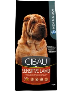 Сухой корм для собак Cibau Adult Medium Maxi Sensitive ягненок 12кг Farmina
