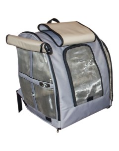 Переноска рюкзак для птиц PL2536 серый 45 40 50 см Parrotslab