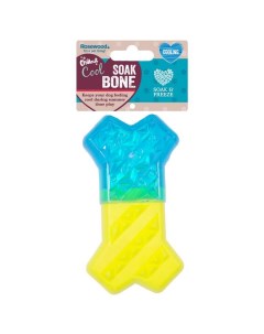 Жевательная игрушка для собак Cool Soak Кость охлаждающая голубо желтая 13 см Rosewood